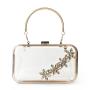 Fashionable transparent acrylic box small square bag flower banquet handbag