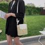 2024 New Lockbuckle Grass Woven Bags for Women Casual Simple Handbag Bucket Bag Elegant and Simple Single Shoulder Crossbody Bag