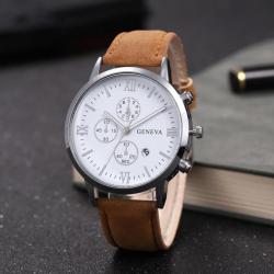2022 Fashion Leather Man Wrist Watch Band Quartz Wristwatch Reloj Luxury Gold Watch Creative Men Quartz Wrist watches For Men