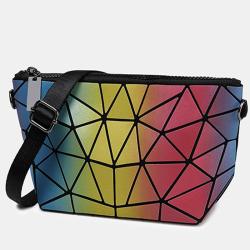 2022 Hot sale geometric luminous crossbody bag women small purse and handbags for ladies pu leather reflective bags
