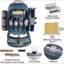 Custom Color Picnic Basket Bag Waterproof Insulated Picnic Backpack for 4 Person Set Picnic Backpack Bag