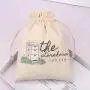 Reusable Organic Cotton Drawstring Toys Christmas Gift Bag Natural Custom Logo Pcrinted Muslin Packaging Dust Cotton Pouch