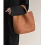 New Hand Woven Large Capacity Tote Carrying Women'S Single Shoulder Bun Female Vegetable Basket Female Bag