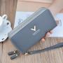 Korean version 2021 new design women pu leather wallet wholesale fashion cross fringe zipper purse wallet