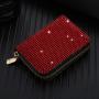 ZR217 New Diamond Zippered Wallet Small Ins European and American Women's Short Card Bag Luxury Multiple Card Slots