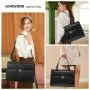 LOVEVOOK Custom 15.6 in Fashion Leather Computer Bag Briefcase Travel Office Ladies Handbag for Work Tote 2pcs/set Laptop Bag