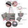 Lovevook Fashion luxury Tote Bags Shoulder Purse Work Bags Sets Women Designer 3 in 1 PU Leather crossbody purses and Handbags
