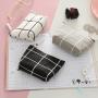 Customized zipper cotton and linen coin purse simple and fashionable keychain coin purse for kids student