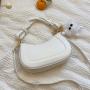 Popular and fashionable versatile solid color knotted handbag, new style of Korean version bag for women in autumn and winter