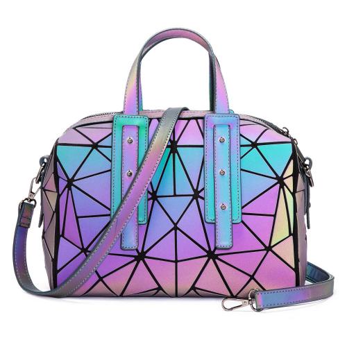 Lovevook NEW HOT SALE  famous design Geometric luminous reflective fashion style pu leather handbags for women