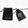 Customized Drawstring Gift Jewelry Velvet Pouches Small Black Perfume Watch Packaging Velvet Bag