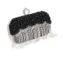 Women purse Luxury Glitter Pearl Beaded Evening Bag Tassel Clutch Cosmetic Bag Jewelry handBag 2024