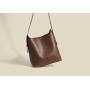 New simple vegan leather bags women handbags ladies luxury fashion brown shoulder bag cross-body bucket bags