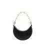Mini Jewel Handle PU Leather Ladies Shoulder Bags Messenger Bags For Women Fashion Pearl Chain Lady Hobo Bags