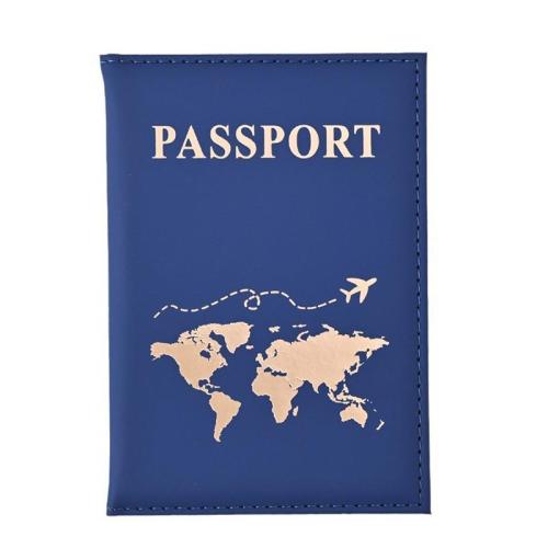 ZR773 Gold Stamping Multi-color Aircraft Pattern Leather Passport Bag Hand Sewn PU Passport Clip Adjustable Logo Passport Cover