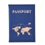 ZR773 Gold Stamping Multi-color Aircraft Pattern Leather Passport Bag Hand Sewn PU Passport Clip Adjustable Logo Passport Cover