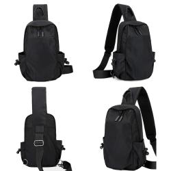 ZF094 Fashion Crossbody Bag Men Anti-theft Leisure Travel Chest Bag Simple Oxford Cloth Shoulder Bag Waterproof Wear-resistant