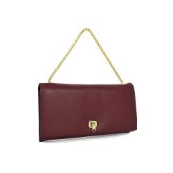 Luxury wholesale elegant Stylish woman  clutch Chic Design Vegan Leather  Lady chain wallet phone case