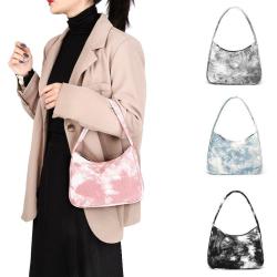 2024 Custom Tie-dye Canvas Shoulder Hobo Bag For Minimalist Women Underarm Design