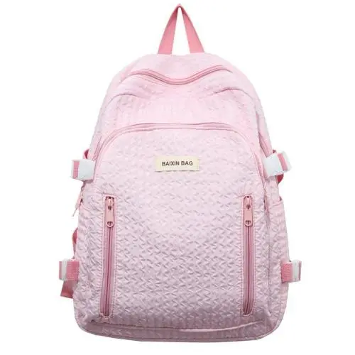 KBW507 Girls Waterproof New Fashion Backpack Nylon Custom Logo SchoolbagTravel Student Zipper Minimalist Schoolbag Laptop Bag