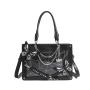 Fashion Shoulder Tote Ita Bag Designer Custom Clear Window Ita Bag for Pin Display