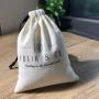 Custom Logo Printed Cotton Linen Candle Soap Pouch Eco Friendly Gift Drawstring Bag
