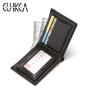CUIKCA New Fashion Men's PU Leather Short Wallet For Men Zipper Coins Purse Slim Wallet ID Credit Card Holders HF044