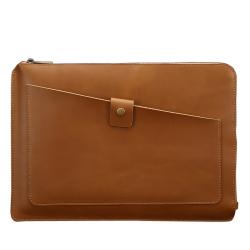 Custom business laptop bag genuine leather slim sleeve laptop case bag leather sleeve pouch bag