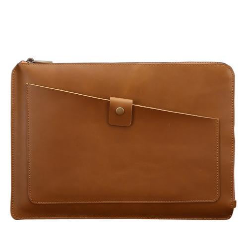 Custom business laptop bag genuine leather slim sleeve laptop case bag leather sleeve pouch bag