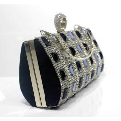 Fashion Glass studded rhinestone clutch bag women bride shoulder clutch bag evening bags for woman