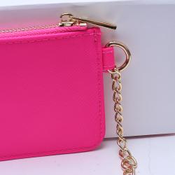 Women Fashion Stock Mini Small Pouch Bag Custom Designs Zipper Keychain Wallet  Waterproof Coin Pu Leather Pouch