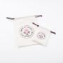 Luxury  Custom Velvet Fabric Lipstick Cosmetic Jewelry Pouch Soft Beige Velvet Packaging Bag
