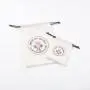 Luxury  Custom Velvet Fabric Lipstick Cosmetic Jewelry Pouch Soft Beige Velvet Packaging Bag