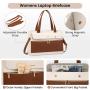 LOVEVOOK 15.6 inch Laptop Office Hand Bag Ladies Large Shoulder Satchel Bags PU Leather Women Briefcase Laptop Bags with USB