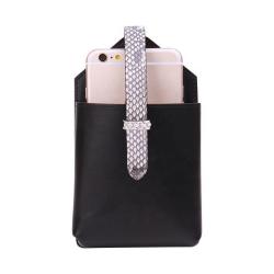 Custom Fancy Real Leather Phone Wallet Pouch Bag With Card Slot Crossbody Mobile Phone Shoulder Bag Case