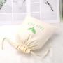 Good Quality Cotton Linen Drawstring Bag For Hat Clothing Sock Custom Logo Muslin Cotton Shopping Dust Pouch