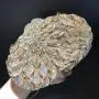 Luxury leaf flower inlaid diamond evening bag gold banquet party women handbag hollowed out metal box rhinestone clutch bag