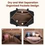 LOVEVOOK 2024 New Fashion Quilted Weekender Overnight Duffle Bag with 3 Packing Cubes Carry on Travel Luggage Duffel Bags Women