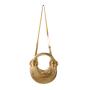 2024 Fashion Trendy Golden And Silver Luxury Noodles Bag With Double Knot And Removable Strap Bag