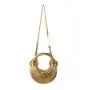 2024 Fashion Trendy Golden And Silver Luxury Noodles Bag With Double Knot And Removable Strap Bag