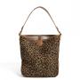 2024 Wholesale Leopard Fabric Leather Bucket Hand Bags For Women With Shoulder Strap
