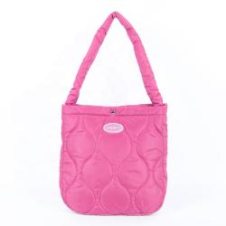CHANGRONG Custom Lightweight Pink Quilted Larger Nylon Puffer Bag Fashion Soft Cotton Padded women shopping tote bag