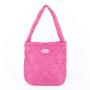 CHANGRONG Custom Lightweight Pink Quilted Larger Nylon Puffer Bag Fashion Soft Cotton Padded women shopping tote bag