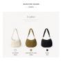 New Korean nylon pleated design puff bag bloated cotton shoulder bag fashionable versatile handbag bag for women