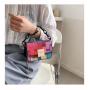 Fashion Women High Quality Contrast Small Handbags Chain  Wholesale PU Lady Shoulder Bag Female Square Handbag