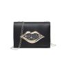2024 New Women's Small Mobile Phone Bags Casual Square Bags Single Shoulder Crossbody Bag Red Lips Chain