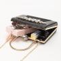 Elegant Big Bling Rhinestone Pu Leather Fashion Party High Quality Luxury Ladies Golden Clutch Evening Bag