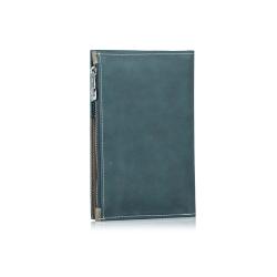 Custom leather travel wallet passport holder RFID passport document wallet with zipper coin purse