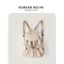 New Folded Drawstring Nylon Backpack Unisex Style Large Capacity Travel Backpack Casual Waterproof Student School Bag Female