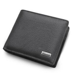 ZF204 Fashion Casual Short Wallet Vertical Head Layer Oil Wax Cowhide Men Leather Money Clip Waterproof